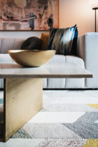 Jeffrey Allen Design, Fountains Model Home, living room with table and couch