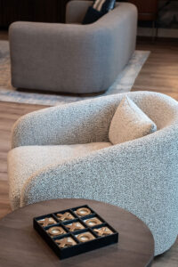 Jeffrey Allen Design, Track 281 Clubhouse, chair and tic-tac-toe game